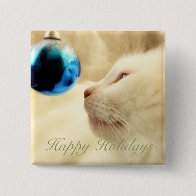 Gazing Upon A Blue Star 2 Inch Square Button (Front)