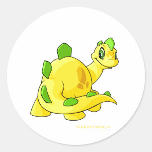 Gazing yellow Chomby Classic Round Sticker