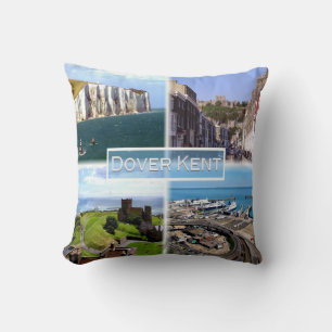 GB Dover Kent - Dover Castle - White Cliff - Castl Throw Pillow