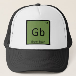 Gb - Green Bean Vegetable Chemistry Periodic Table Trucker Hat