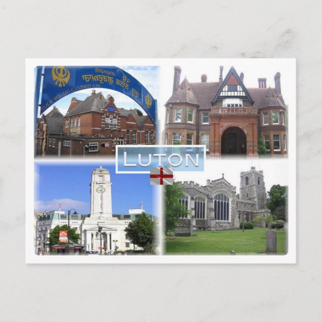 GB Luton - Guru Nanak Gurdwara Sikh Temple - Postcard (Front)