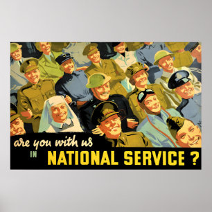 GB WWII Recruitment Poster Are you with us in the