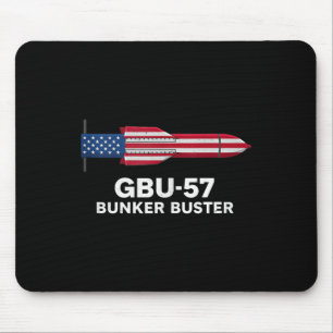 Gbu-57 Bunker Buster American Flag 4th Of July Tan Mouse Pad