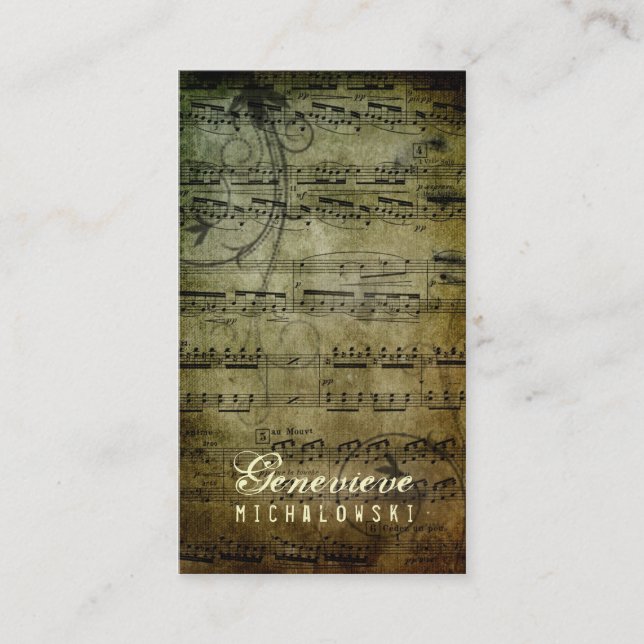 GC | Eloquent Grunge Music Business Card (Front)