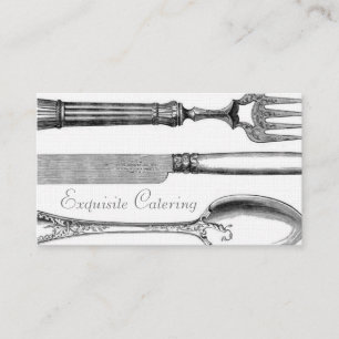GC   Exquisite Table Setting Linen Paper Business Card