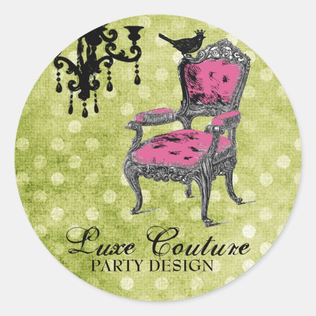 GC Fabulously French Lime Dots Sticker (Front)