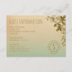 GC FOREVER IN LOVE GUEST INFO ENCLOSURE CARD