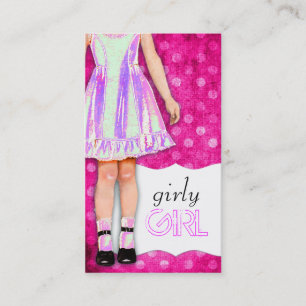 GC   Girly Girl Doll Funky Purple Business Card