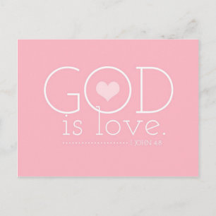 GC God is Love Valentine Holiday Postcard
