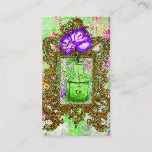 GC   Greenhouse Chic Lime Purple Business Card