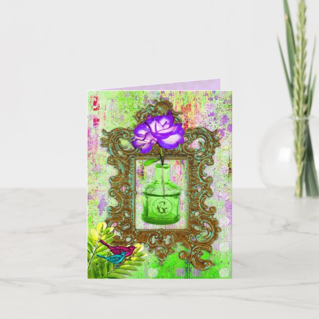 GC | Greenhouse Chic Lime Purple Card (Front)