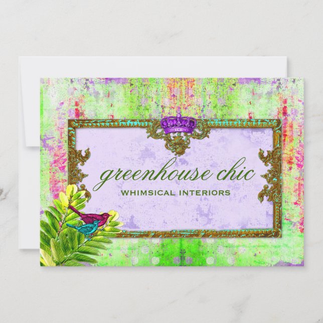 GC Greenhouse Chic Lime Purple Gift Certificate (Front)