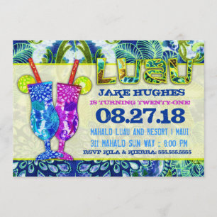 GC Hawaiian Cocktails Royal Caribbean Blue Invitation