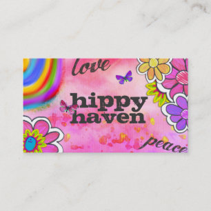 GC   Hippy Tie Dye Pink Business Card