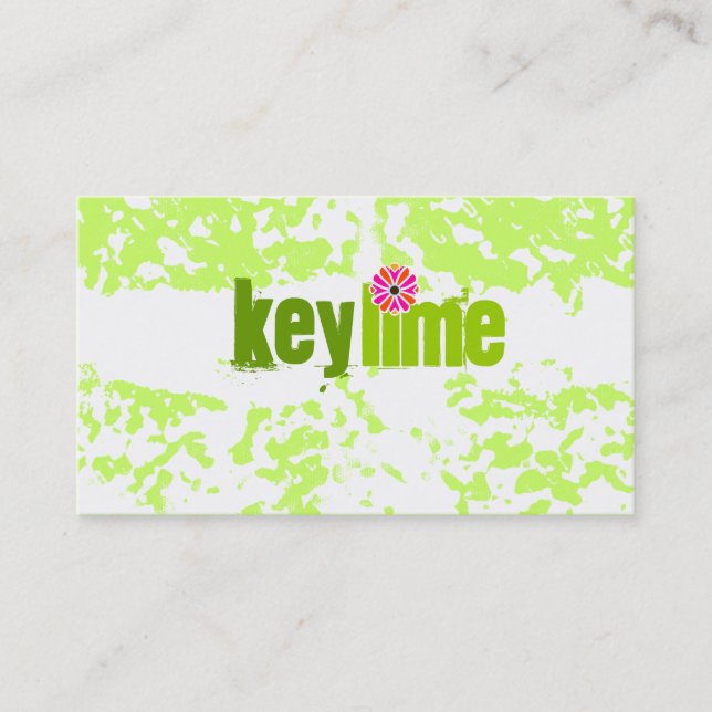 GC | Key Lime Grunge Business Card (Front)