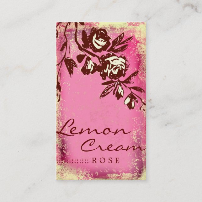 GC Lemon Cream Rose Business Card (Front)