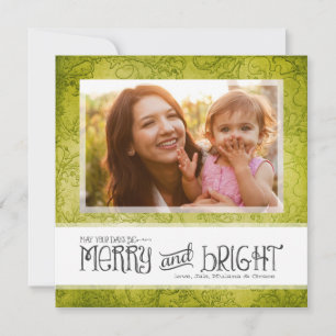 GC May Your Days Be Merry & Bright Lime Holiday Card