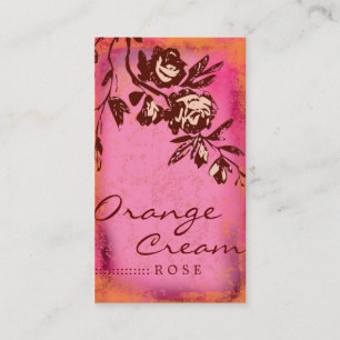 GC Orange Cream Rose Business Card