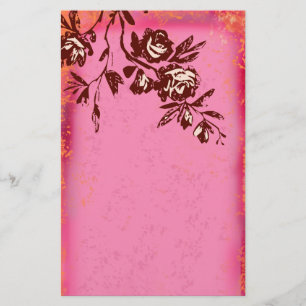 GC Orange Cream Rose Stationery