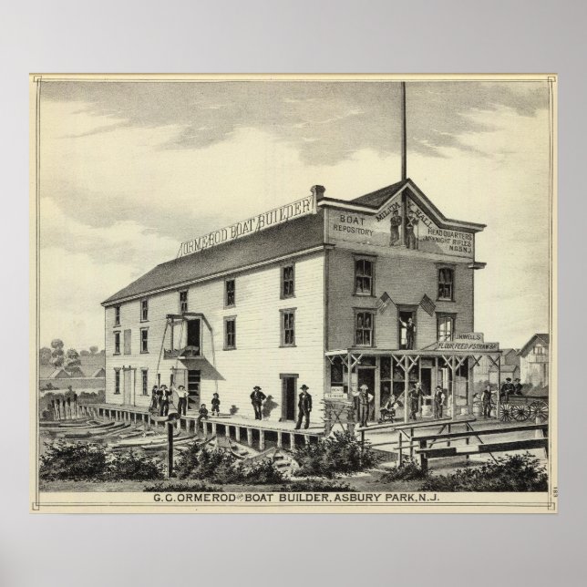 GC Ormerod, the Boat Builder, Asbury Park, NJ Poster (Front)