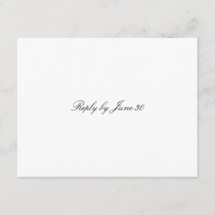 GC   Plain White RSVP Card