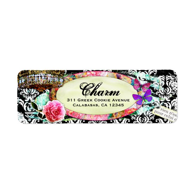 GC Shabby Charme Vintage Noir Damas (Devant)