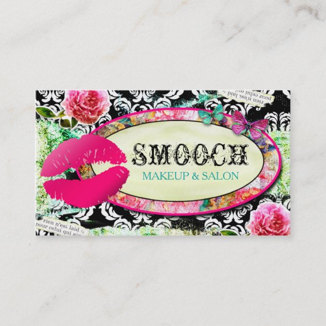 GC  Shabby Vintage Charm Smooch Business Card (Front)