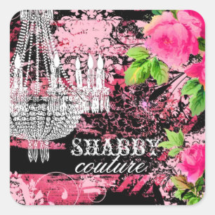 GC Shabby Wild Garden Chandelier Square Sticker