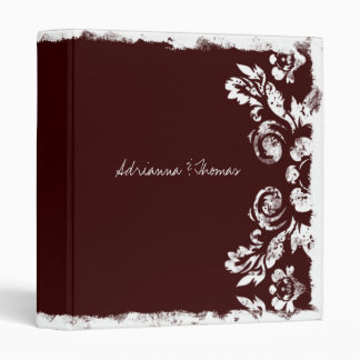 GC | Vintage Damask Binder Chocolate Brown