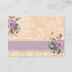 GC Vintage Tea Party Place Card to Fold