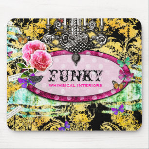 GC Whimsical Vintage Pink Bee Mouse Pad