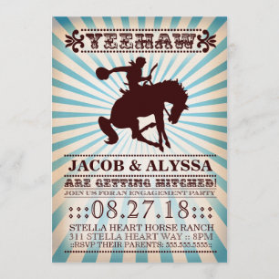 GC Yeehaw Rodeo Engagement Party Invitation
