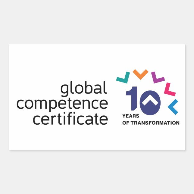 GCC 10th Anniversay logo Sticker! Sticker (Front)