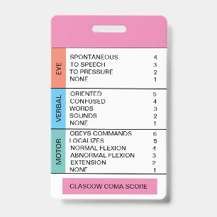 GCS/Consciousness Cheat Sheet for Badge Reel