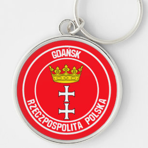 Gdańsk Round Emblem Keychain