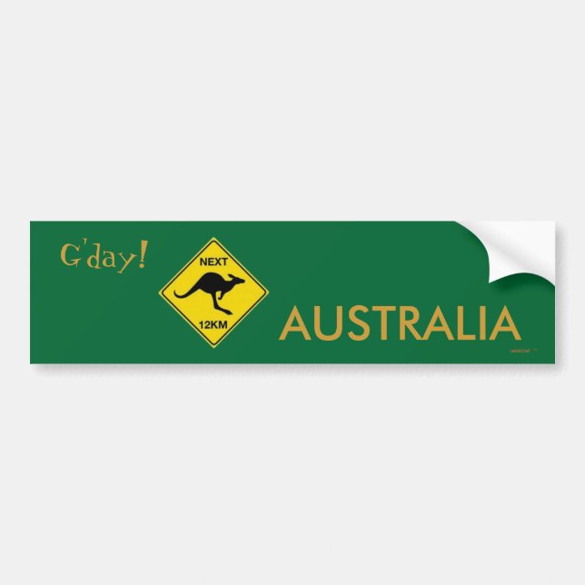 G'DAY AUSTRALIA Bumper Sticker (Front)