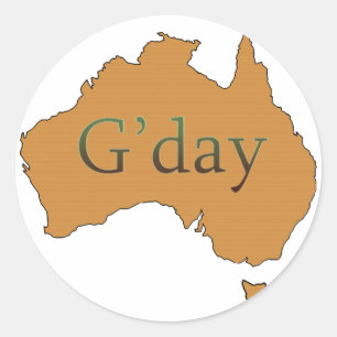 G'day Classic Round Sticker