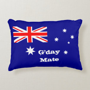 G'day Mate & Australian Flag decor / Australia Accent Pillow