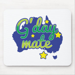 G'DAY Mate Australian Greeting hello Mouse Pad