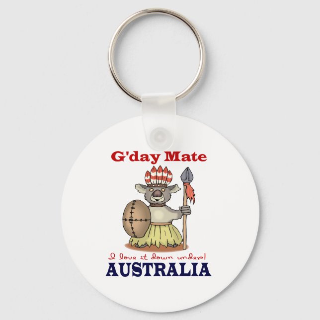 G'Day Mate Koala Keychain (Front)