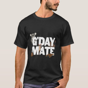G'Day Mate Shirt Funny Australia Animals Kangaroo 