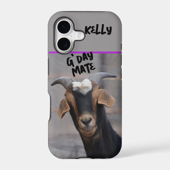 G'day mate smiling goat Customizable (Back)