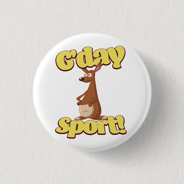 G'day Sport 1 Inch Round Button (Front)