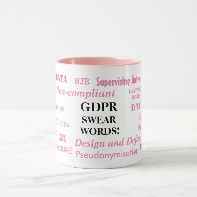 GDPR Swear Words Ladies Funny Compliance Joke Mug (Center)