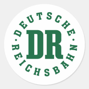 GDR. / DDR. Railway - German Reichsbahn Sign Classic Round Sticker