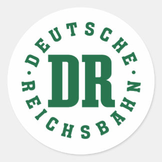 GDR. / DDR. Railway - German Reichsbahn Sign Classic Round Sticker