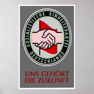 GDR SED Poster The future is ours Socialist Unity