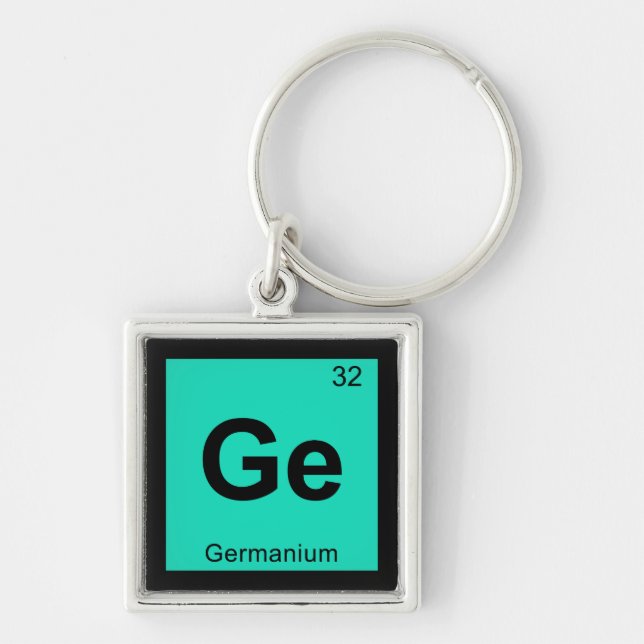 Ge - Germanium Chemistry Periodic Table Symbol Keychain (Front)