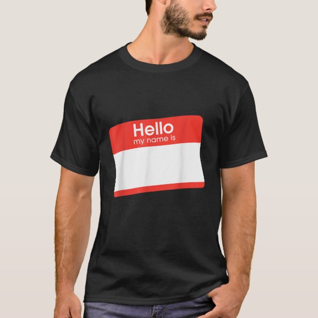 Géant Bonjour Mon nom est T-shirt insérer votre pr (Devant)