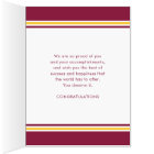 Géant Graduation Congrats Maroon & Or surdimension